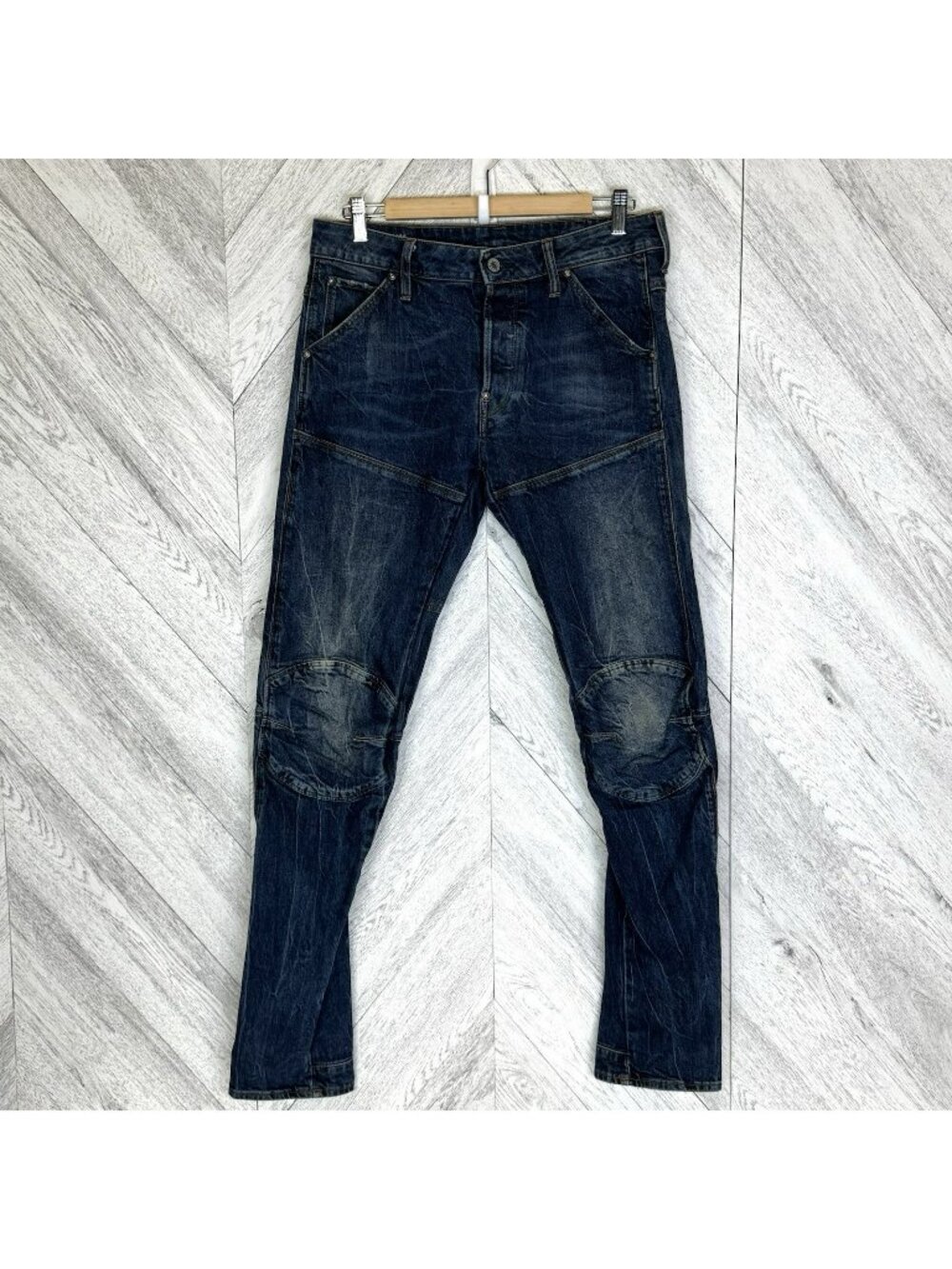 G-Star Raw 3D Slim 5620 Blue Denim Jeans Mens Size 30x33 Button Fly